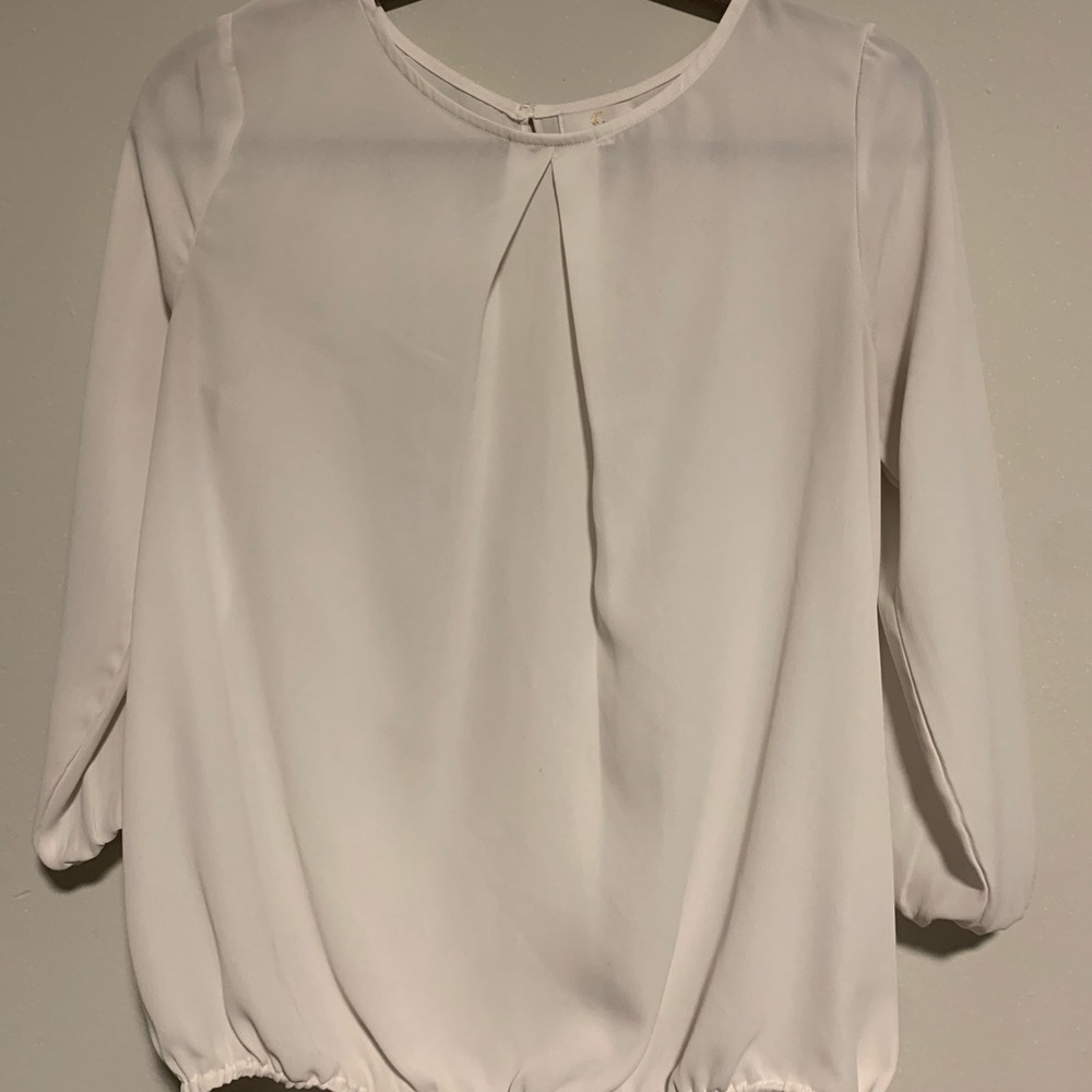 White/sheer dress top